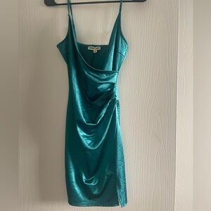 Emerald green mini dress